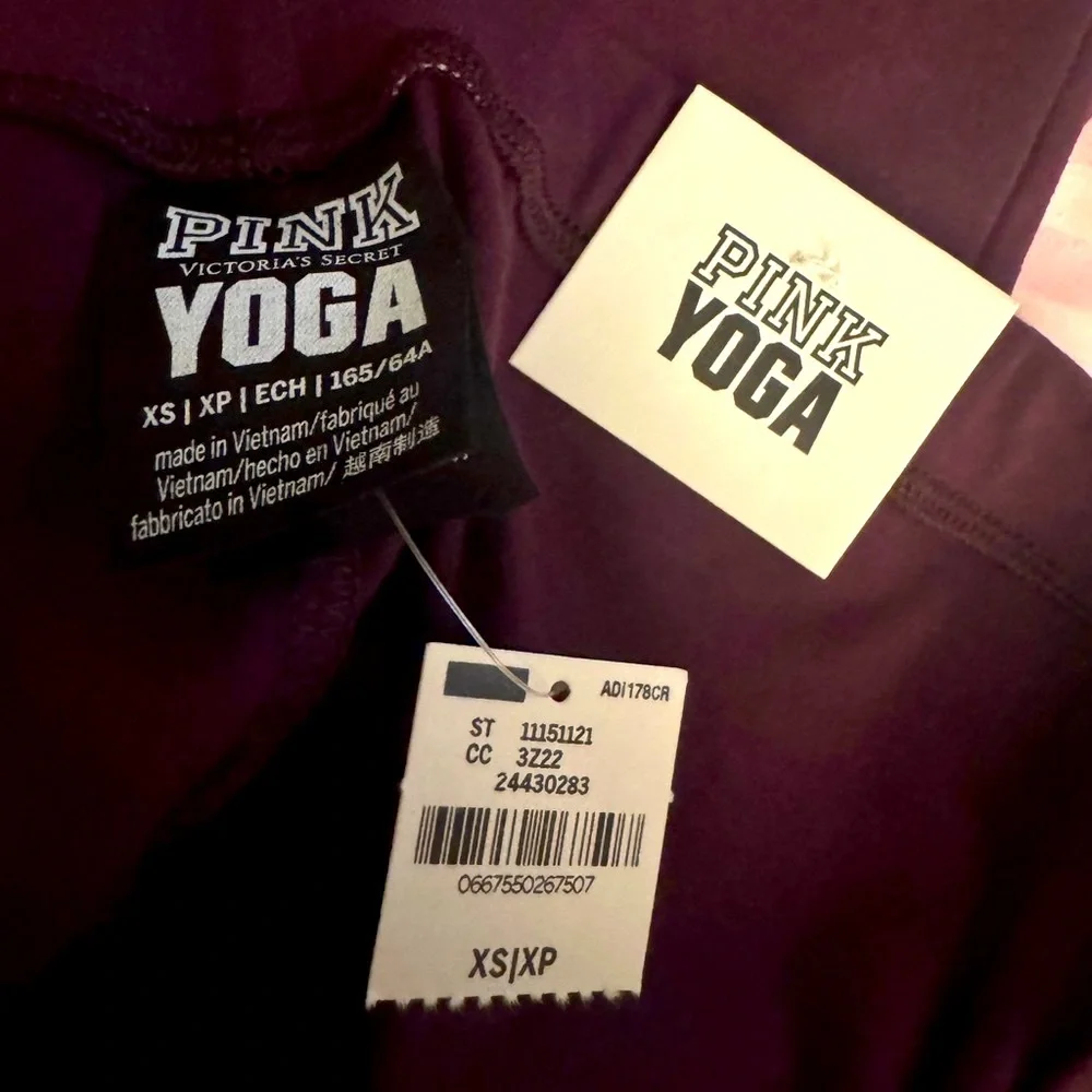 PINK Victoria’s Secret Maroon high waist Yoga Bike shorts - NWT - Size XS